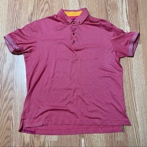 ROBERT GRAHAM Pink-ish Mens 100% Cotton Polo Shirt Excellent Condition Size XL